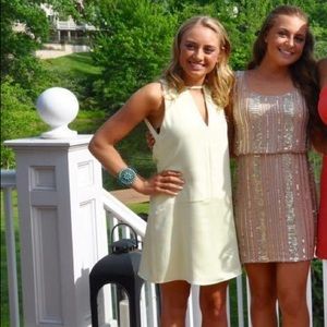 Yellow Parker cocktail dress